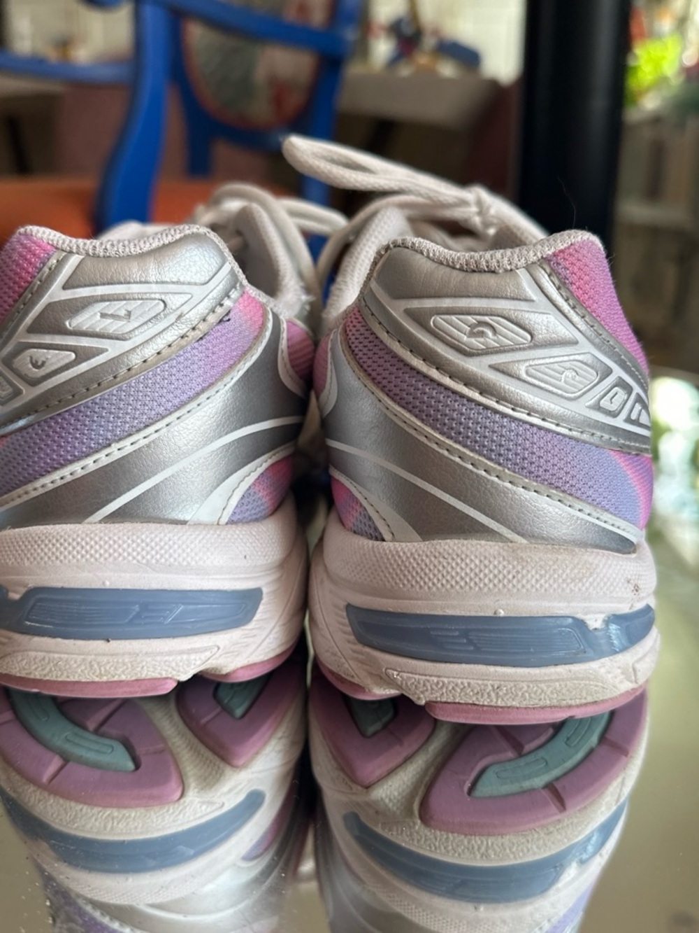 ASICS Women’s Athletic Sneakers - Pink & Silver - Picture 5 of 6